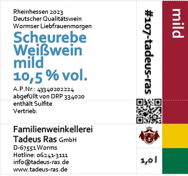 Scheurebe mild 2023